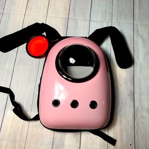 New Cat Carrier Backpack, Space Capsule Airline Approved Pet Carrier Pink 13lb